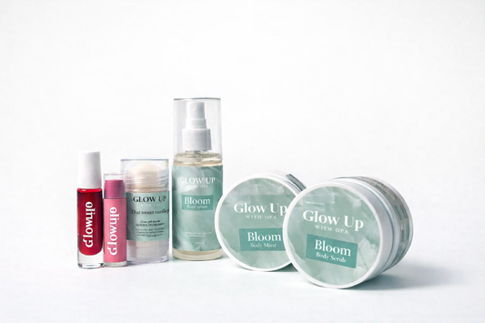 The Glow up Floral Travel Body Set