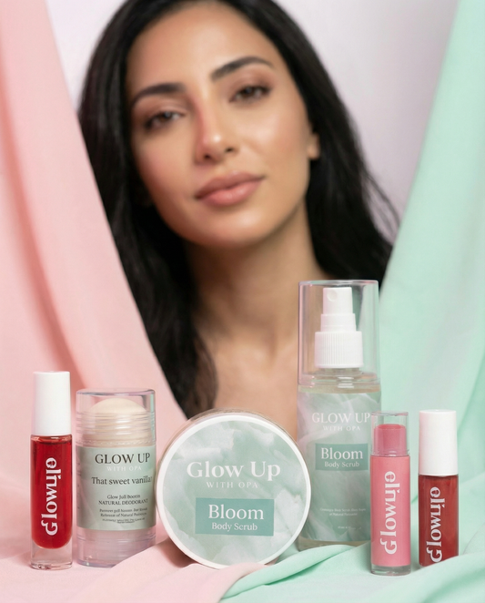 The Glow up Floral Travel Body Set